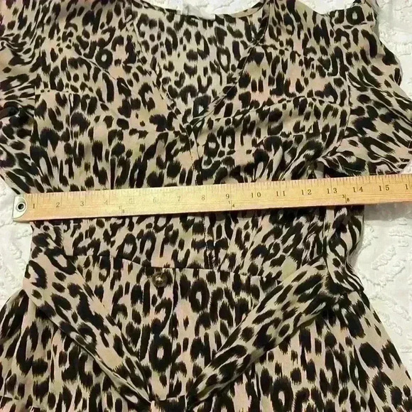 Sienna Sky Cheetah Animal Print Maxi Dress With Tie Waist. Women’s Size Medium - Picture 7 of 8